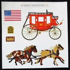 Mrs Grossman Vintage 6x6" Sticker Sheet 'Stagecoach' (Retired)