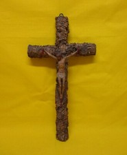 ✅ MERAVIGLIOSO ANTICO GRANDE CROCEFISSO SARDO META' 900 ANTIQUE - 2036