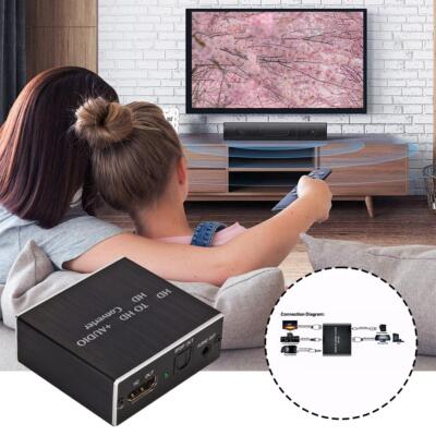 HDMI Audio Extractor Converter 4K 2K Optical SPDIF 3.5mm for TV Sound System·New