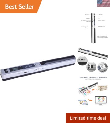 Compact 900 DPI Portable Scanner - Wireless A4 Imaging with 16G SD Included