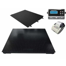 SellEton Industrial Floor Scale warehouse pallet size Scale with Ramp & Printer
