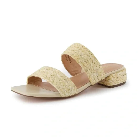   Босоножки-слипоны JOIE Niki из натуральной соломы с плетеными ремешками Slip-On Slides, 9 долларов США