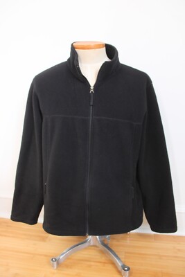 LL Bean L Black Polartec Fleece Full Zip Jacket