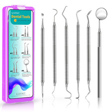 Dental Tools, Dental Pick for Teeth Cleaning, Stainless Steel Hygiene Kit with T