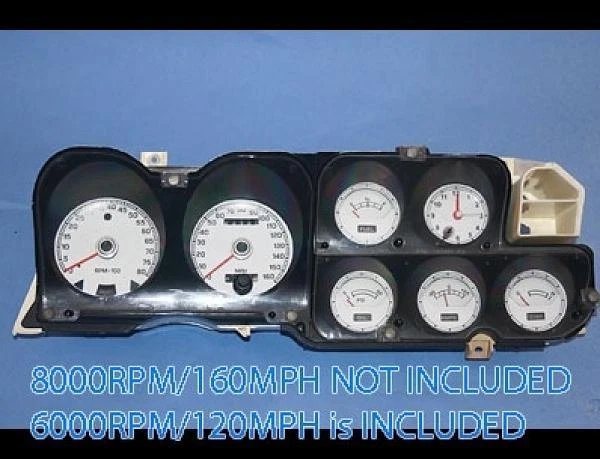 Medidores faciais brancos para 1972-1973 Ford Ranchero GT Torino - Imagem 2 de 4