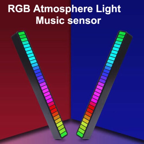 32LED RGB Voice Sound Activated Rhythm Bar Music Car Light Party Strip Tube Lamp - Picture 3 of 14