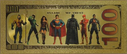 $100 Batman DC Comics Novelty 24K Gold Foil Plated Note Bill GFN61 - Picture 2 of 4
