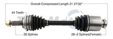 Surtrack Front Passenger Right AAR CV Axle Shaft FD-8190