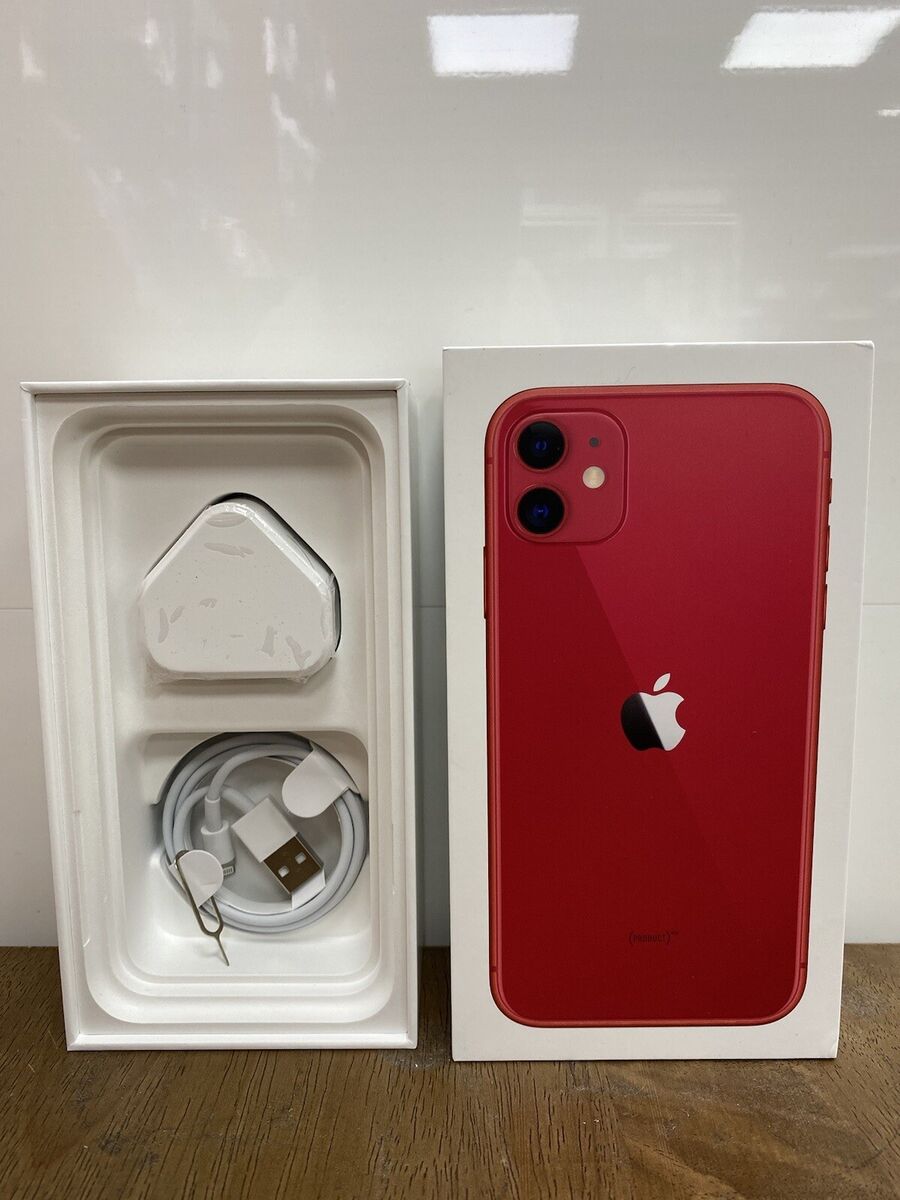 IPHONE 11 BOX ONLY GENUINE RED 64gb WITH ACCESSORIES