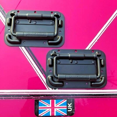 Handles (pair) Penn Elcom Surface Mount sprung drop Handles flightcase / box.