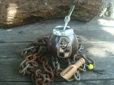 Coquimbo Futbol Chileno - Hand Made Gourd + Straw Logo + BONUS SPOON Yerba Mate