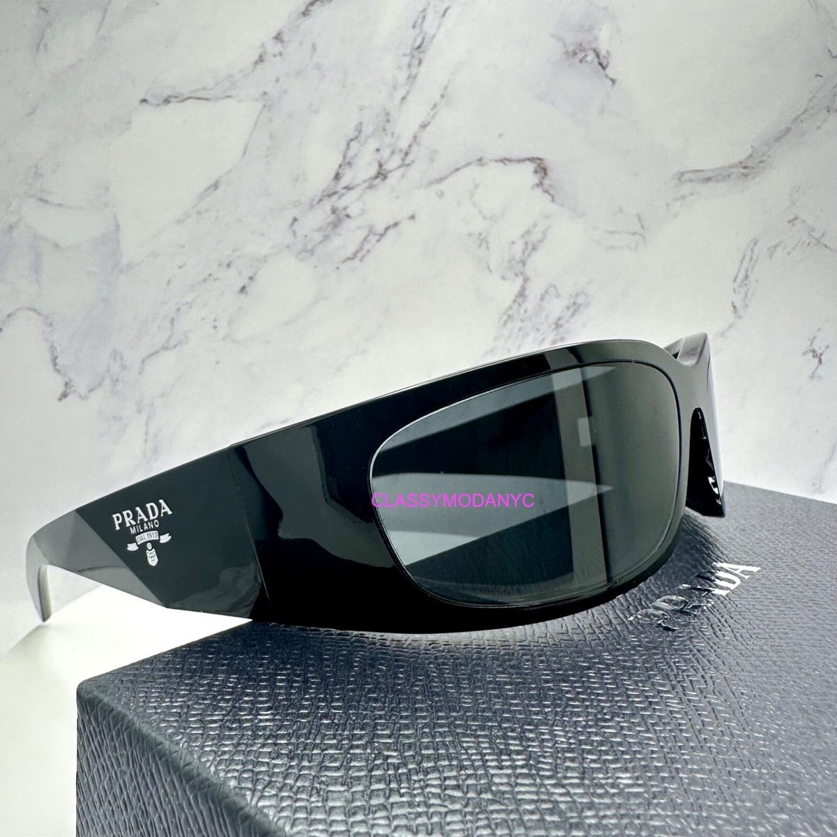 Authentic  New Prada Sunglasses Prada SPRA12S Rectangle Sunglasses | Fashion Eyewear main image 4