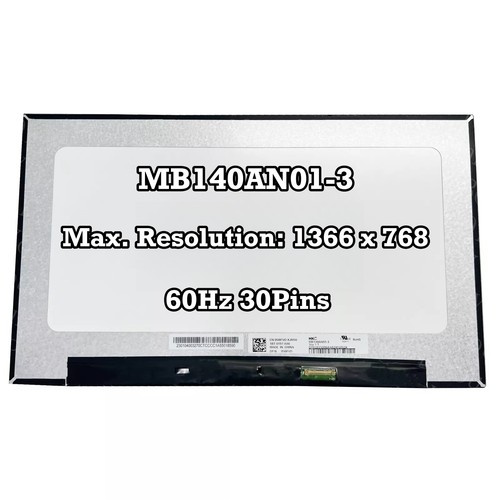 Schermo LCD LED 14 Pollici HD Opaco Sostitutivo Per MB140AN01 VER1.1 - Connettore 30 Pin EDP
