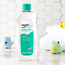  2 Pack Equate Baby Hypoallergenic Baby Oil, Aloe Vera  Vitamin E, 20 fl oz