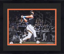 Framed Kyle Stowers Miami Marlins Signed 11x14 Walkoff Home Run Spotlight Photo