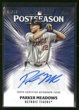 2025 Topps - Postseason Performance Autographs Parker Meadows #PPA-PM /50