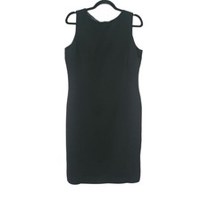 Emma James Liz Claiborne Black Sleeveless Sheath Dress Size 12 Career Cocktail