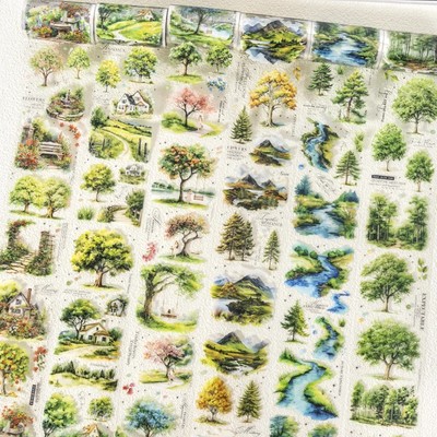 Klebeband Baum Landschaft DIY Journal Bastelband 6,5x200cm vintage