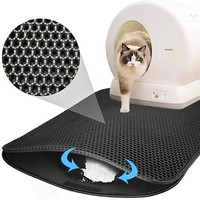 Katzenklo Matte,Waben Design Katzenmatte,Katzenstreu Matte,Katzenmatte Katzen...