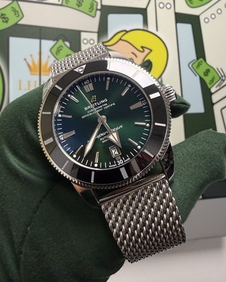 Breitling Superocean Heritage Green Men's 46mm Watch - AB2020 Dated 2023