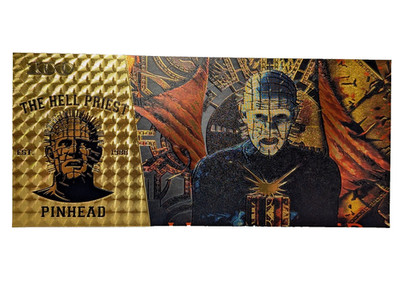 Hellraiser Pinhead Horror Monsters $100 Note Novelty 24K Gold