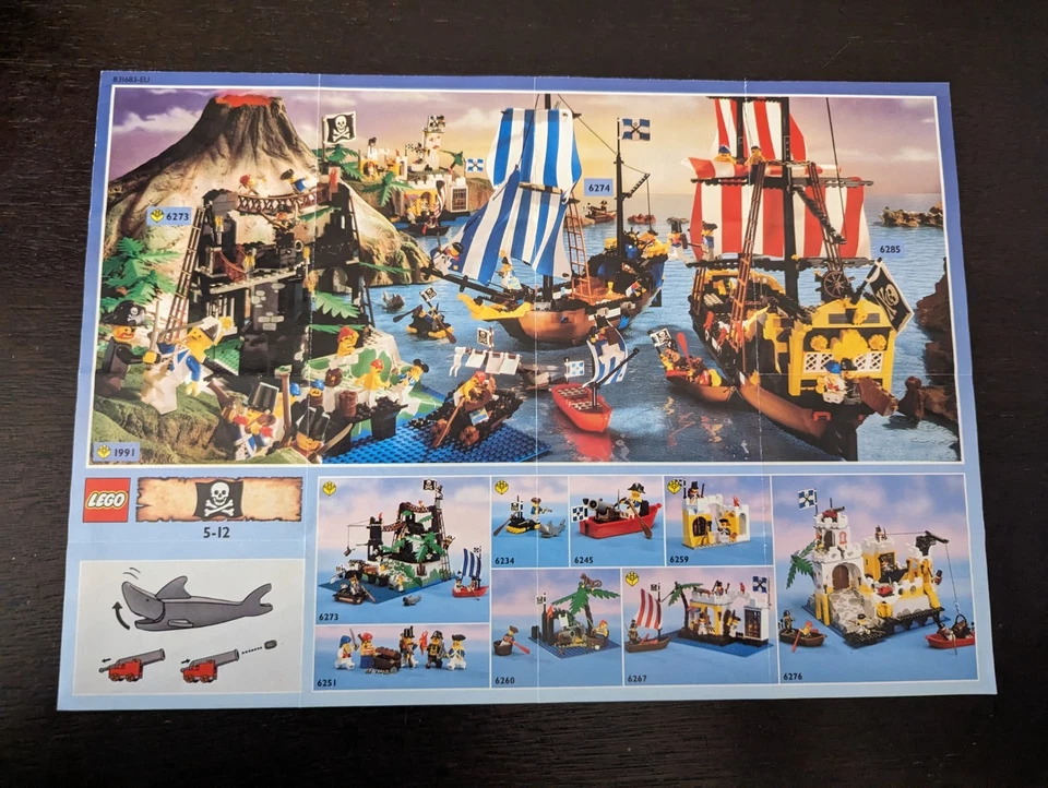 Vintage (1991) LEGO Product PIRATES Sets Poster - RARE - Image 2 of 4