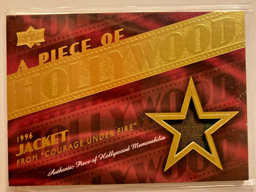Denzel Washington PATCH Upper Deck Piece/Hollywood 2009 Used Wardrobe Jacket UD