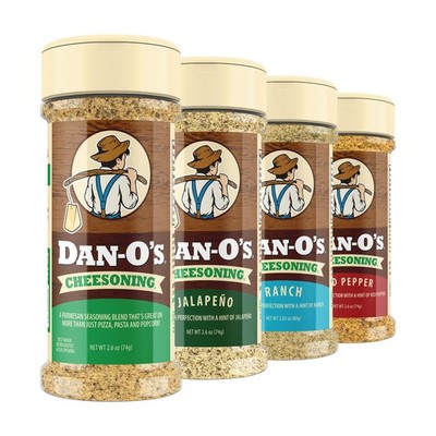 Dan-O's Cheesoning Block Seasoning Small Bottles 4 Pack Sugar Free Zero Calorie