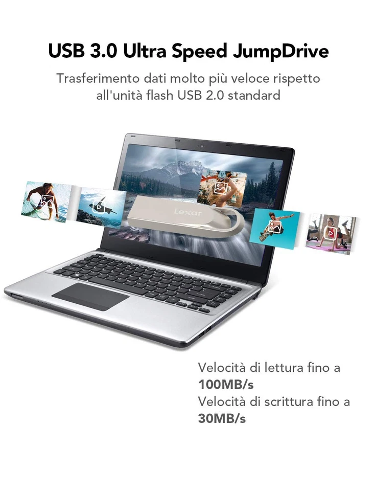 Clé USB 64 Go USB 3.2 Gen 1 USB Flash Drive Vitesse de Lecture Jusqu'à 100 Mo... - Photo 2/4