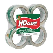 Duck Brand HD Packaging Tape Clear to the Core : 1.88 in. x 54.6 yds. Clear  