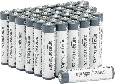 Amazon Basics AAA-Alkaline-Batterien, 1,5 V, 5 Jahre lagerfähig, 40 Stück