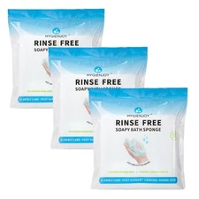 HYGIENJOY-21 Larger,No Rinse Bathing Wipes for Adults-Rinse Free Bath Sponges...