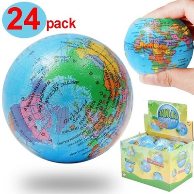 Earth Squeeze Balls Soft Foam Globe Stress Relief Squeeze Toys Hand Wrist