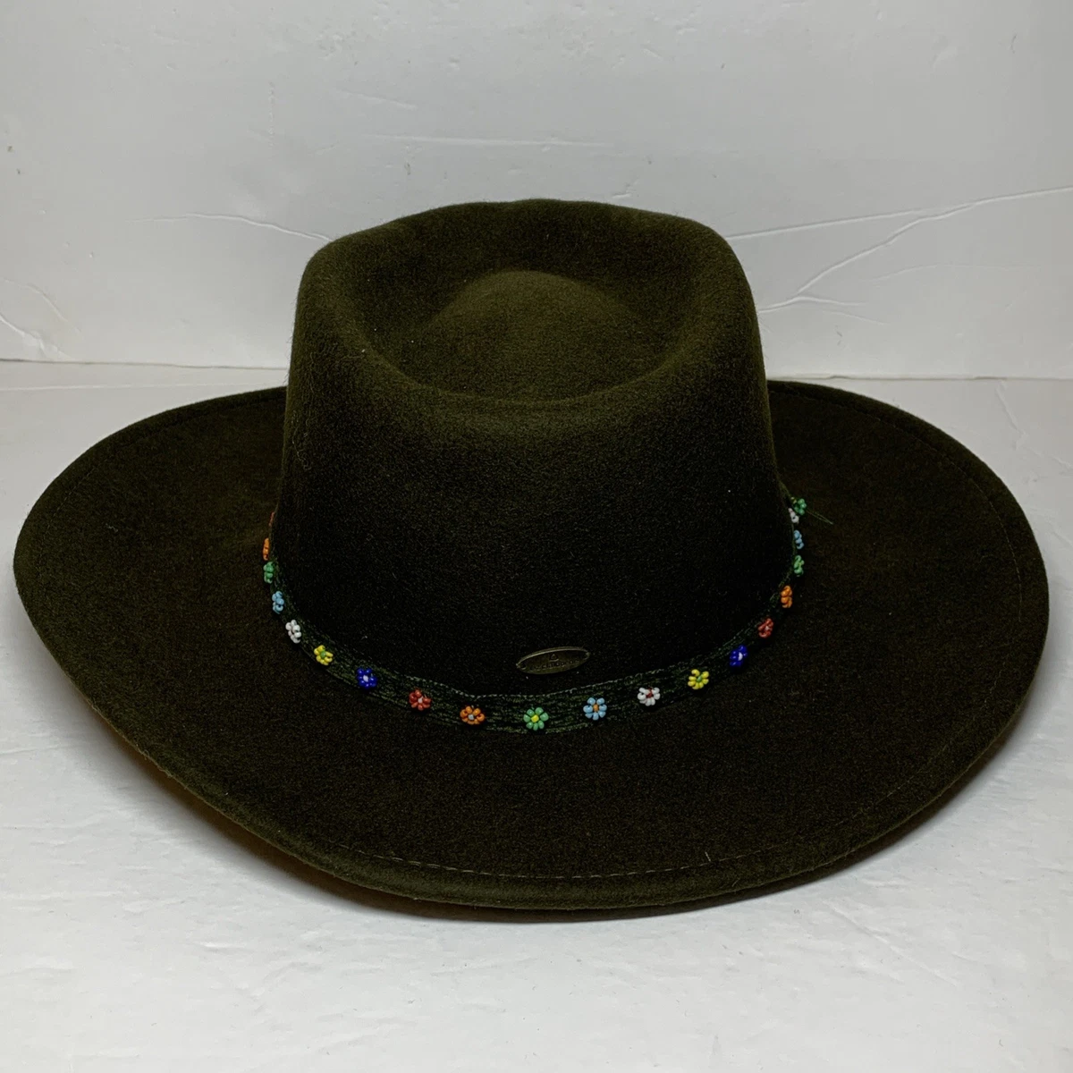 LIZ CLAIBORNE Black 100% Wool Felt Wide Brim HAT Liz Claiborne Felt Hats for Women for sale | eBay main image 3