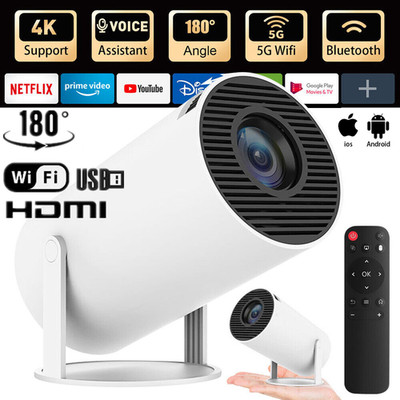 10000 Lumen LED Beamer WiFi Projektor Android 11 4K 1080P Full HD Heimkino HDMI