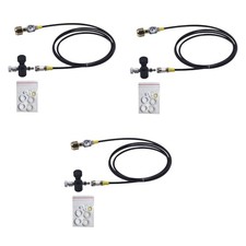 Soda Water CO2 Cylinder Refill Adapter Set Fits TR214 Thread Valve 100cm Line