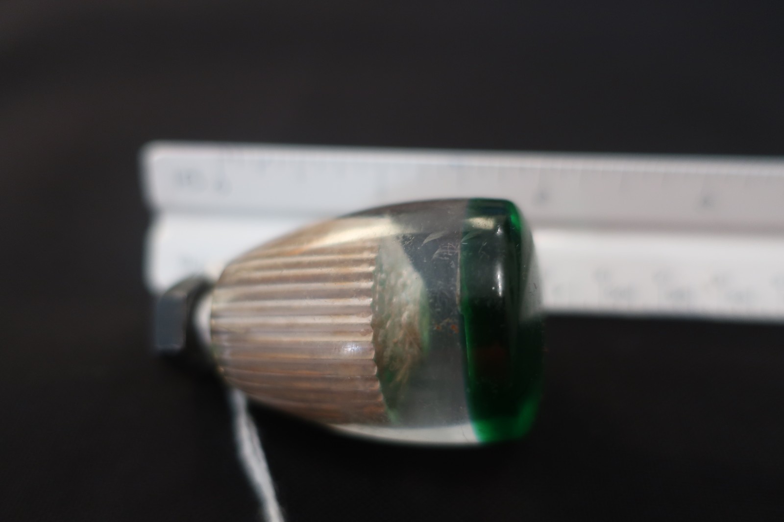 Vintage Antique GM Acrylic Gear Shift Knob Rockabilly Rat Rod Green