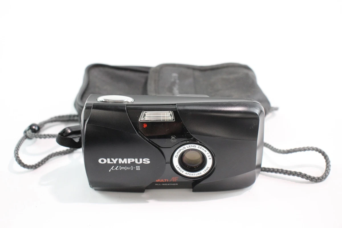 OLYMPUS μ[mju:]-II フィルムカメラ 黒　 (収納ケース付) OLYMPUS μ[mju:]-II フィルムカメラ 黒 (収納ケース付) OLYMPUS μ[mju