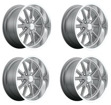 Set 4 Us Mag U111 Rambler 17x8 5x4.5 Matte Gun Metal Machined Wheels 17 1mm