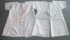 Lot 2 Vintage Baby Jackets Gowns Pink Blue Embroidered
