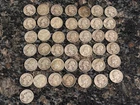 Lot of 43 Silver Washington Quarters (1932-1964) - $10.75 Face Value 90% Silver