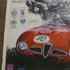 1990 Mille Miglia Alfa Romeo Official Event Poster artist signed Jorge Ferreyra — photo 5
