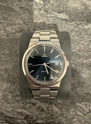 Omega Geneve Blue Dial Watch 1974