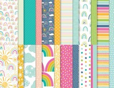 Retired Stampin' Up SUNSHINE AND RAINBOWS DSP 42 Sheets 6 x 6
