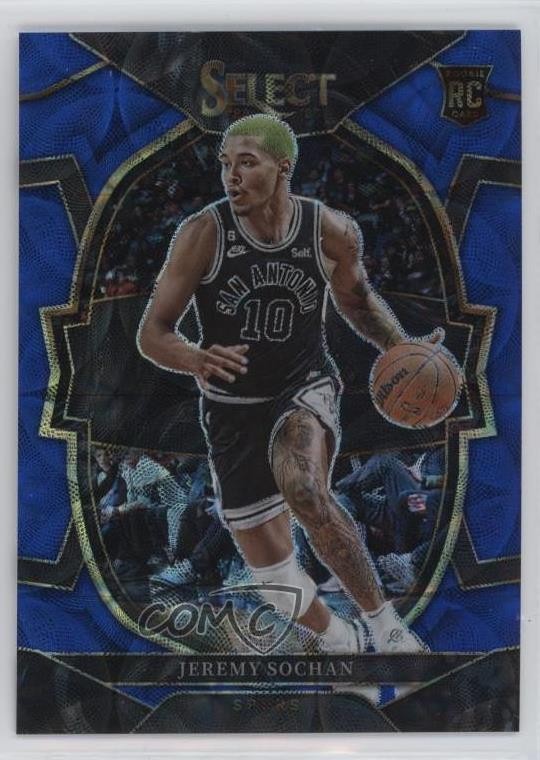 2022-23 Panini Select Concourse Blue Scope Prizm 204/249 Jeremy Sochan #86 14cm