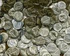 Roll of 50 Mixed Dates & Mints AU / Slider / Uncirculated Mercury Dimes!