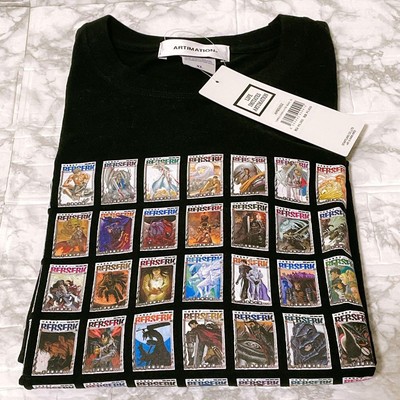 BERSERK Black XL T-Shirt Artimation Guts Griffith Casca Manga Cover Print