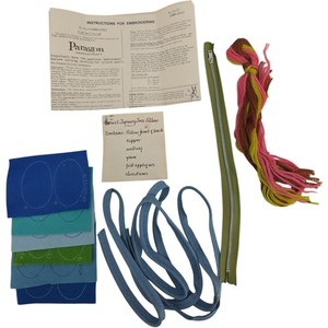 Paragon Needlecraft Plum Tree Pillow Embroidery Kit No. 0111IX 16x16 USA VTG