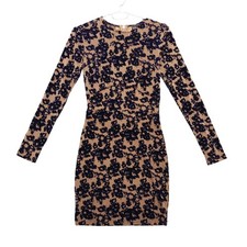 Windsor Floral Velvet Burnout Bodycon Mini Dress Sz S HoCo Dark Fairy Whimsigoth