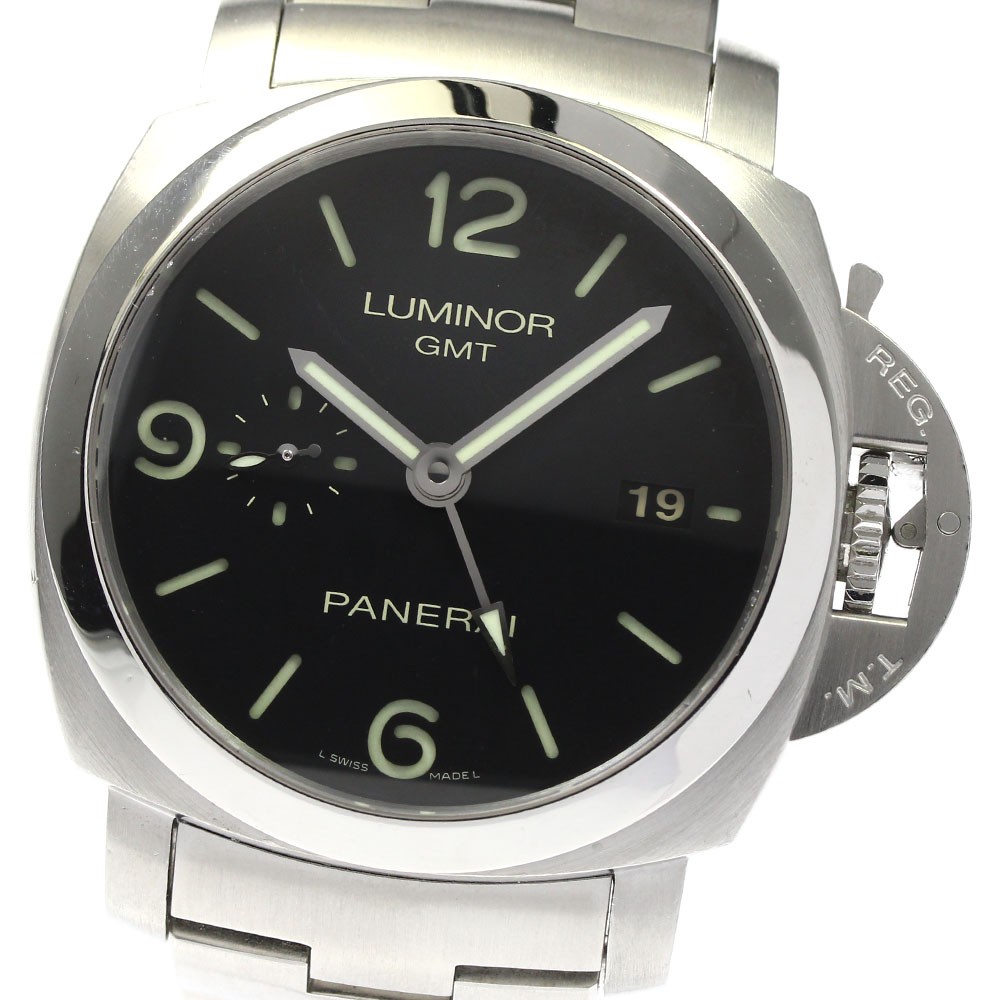 PANERAI Luminor 1950 PAM00329 3 Days GMT black Dial Automatic Men\'s Watch_908785 PANERAI PAM 329 LUMINOR 1950 44mm POLISHED STEEL - BRAND NEW main image 4